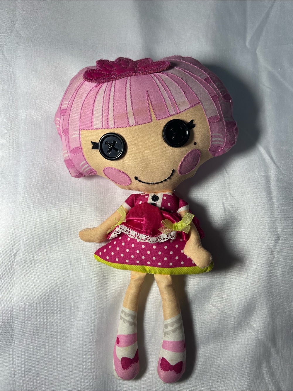 Lalaloopsy Jewel Sparkles 10” Rag Doll Plush Stuffed Toy Pink